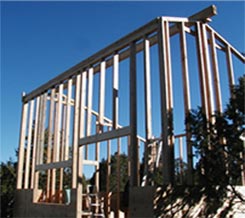 image of house being framed